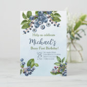 Berry First blueberry été invitation Anniversaire (Debout devant)