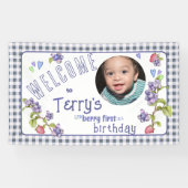 Berry First Boy's Verjaardagsbanner Spandoek (Horizontaal)