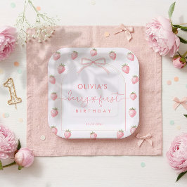 Berry First Girl Birthday Papieren Bordje