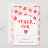 Berry First Strawberry 1er Carte de remerciements (Devant)