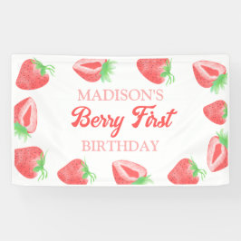 Berry First Strawberry 1st Birthday Party Spandoek