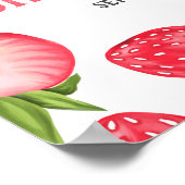 Berry First Strawberry 1st Birthday Welkom Poster (Hoek)