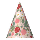 Berry First Strawberry Bouquet Verjaardag Feesthoedjes (Voorkant)