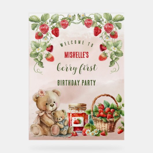 Berry First Strawberry et Bear Anniversaire (Recto)