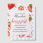Berry First Strawberry Invitation d'anniversaire,  (Décalage (Invitation))
