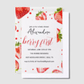 Berry First Strawberry Invitation d'anniversaire,  (Compenser)