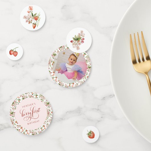 Berry First Table Confetti