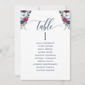 Berry Floral, Cartes de plan d'assise avec des nom (Devant)