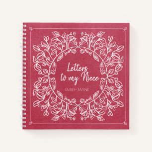 Berry Floral Letters naar My Niece Keepomwille Jou Notitieboek