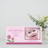 Berry Flower Garden 8x4 Faire-part de naissance ph (Debout devant)