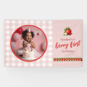 Berry fraise 1ère bannière d'anniversaire (Horizontal)