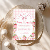 Berry fraise Bow Premier Carte de remerciements d'