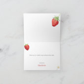 Berry fraise Carte de remerciements Baby shower su (Intérieur)