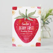 Berry fraise et marguerite Première invitation d'a (Debout devant)