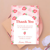 Berry fraise mignonne Carte de remerciements d'ann