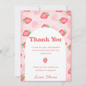 Berry fraise mignonne Carte de remerciements d'ann (Devant)