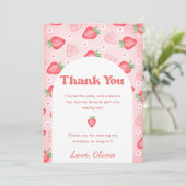 Berry fraise mignonne Carte de remerciements d'ann (Debout devant)