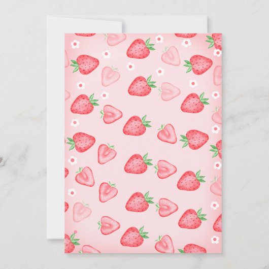 Berry fraise mignonne Carte de remerciements d'ann (Dos)