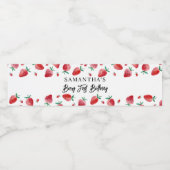 Berry fraise Premier Étiquette de bouteille d'eau  (Étiquettes simples)