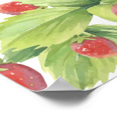 Berry fraise rouge Affiche de bienvenue douce (Coin)