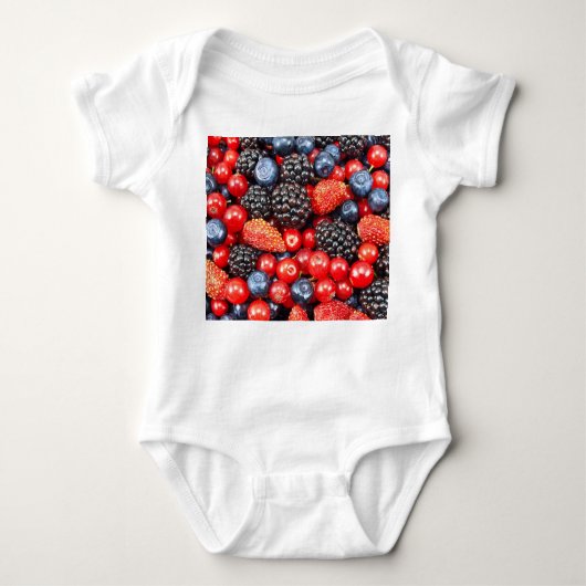 Berry-Fresh achtergrond mozaïek Romper (Voorkant)