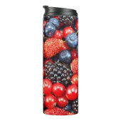 Berry-Fresh achtergrond mozaïek Thermosbeker (Geroteerd rechts)