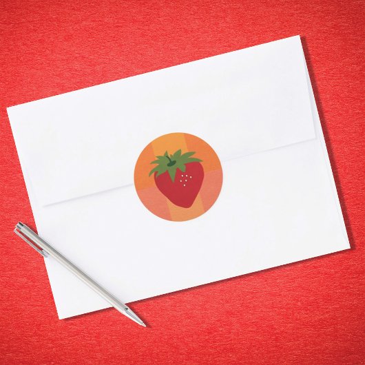 Berry Fruit Strawberry Ronde Sticker