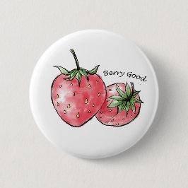Berry Good Fun - Strawberry Delight Ronde Button 5,7 Cm
