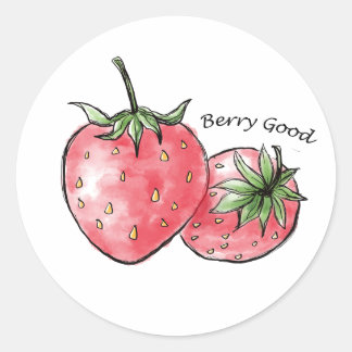 Berry Good Fun - Strawberry Delight Ronde Sticker