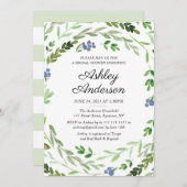 Berry Greenery Bridal Shower Kaart (Voorkant / Achterkant)