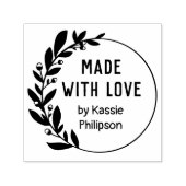 Berry Greenery Wreath Made with Love Zelfinktende Stempel (Design)