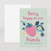 Berry Happy Valentine's Day Kaart (Voorkant / Achterkant)