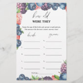 Berry - Hoe oud waren ze bruidsspel (Voorkant)