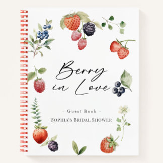 Berry in Love Berries Bridal Shower Guest Book Notitieboek
