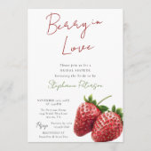 Berry In Love Bridal Shower Invitation Template (Devant)