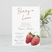 Berry In Love Bridal Shower Invitation Template (Debout devant)