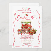 Berry In Love Coquette Invitation de la douche nup (Devant / Derrière)