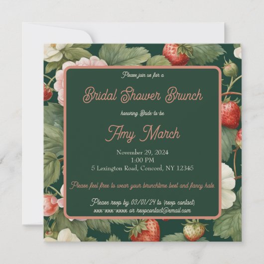 Berry in Love : Invitation à la douche nuptiale fr (Devant)