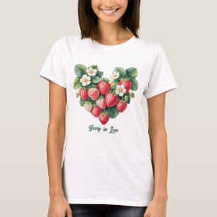 Berry in Love - Romantisch Strawberry Floral T-shi T-shirt