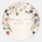 Berry in Love Shower Ronde Sticker (Voorkant)