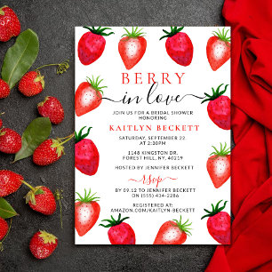 Berry in Love Strawberry Vrijgezellenfeest Kaart