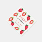 Berry in Love Strawberry Vrijgezellenfeest Servet (Hoek)