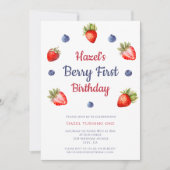 Berry Invitation de premier anniversaire (Devant)