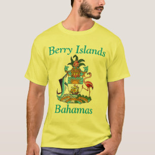 Berry Islands, Bahamas met wapenschild T-shirt