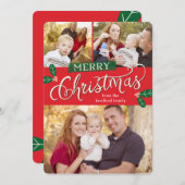 Berry Joyeux Cartes photos de Noël (Devant / Derrière)