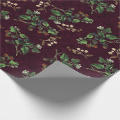 Berry kerst cadeaupapier (Hoek)