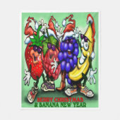 Berry kerst fleece deken (Voorkant)