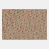 Berry Kraft Watercolor - Feuilles verts & or  (Devant 2)