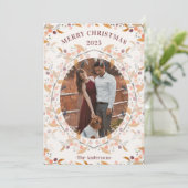 Berry Krans Framed Foto Feestdagenkaart (Staand voorkant)