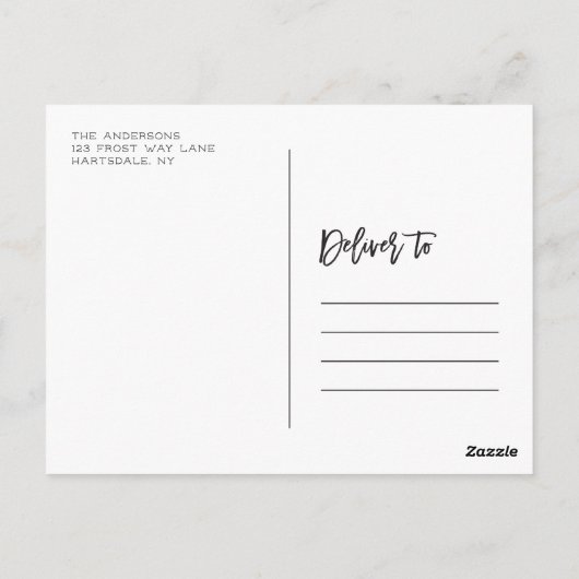 Berry Krans Vrolijk Kerstfeest Waterverf Foto Briefkaart (Achterkant)